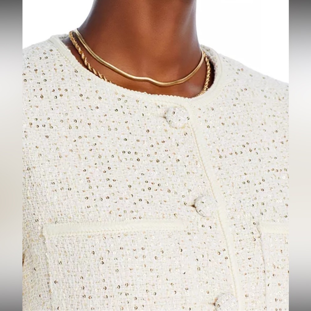 Sequined Boxy Jacket NWT | AQUA - Picture 7 of 9